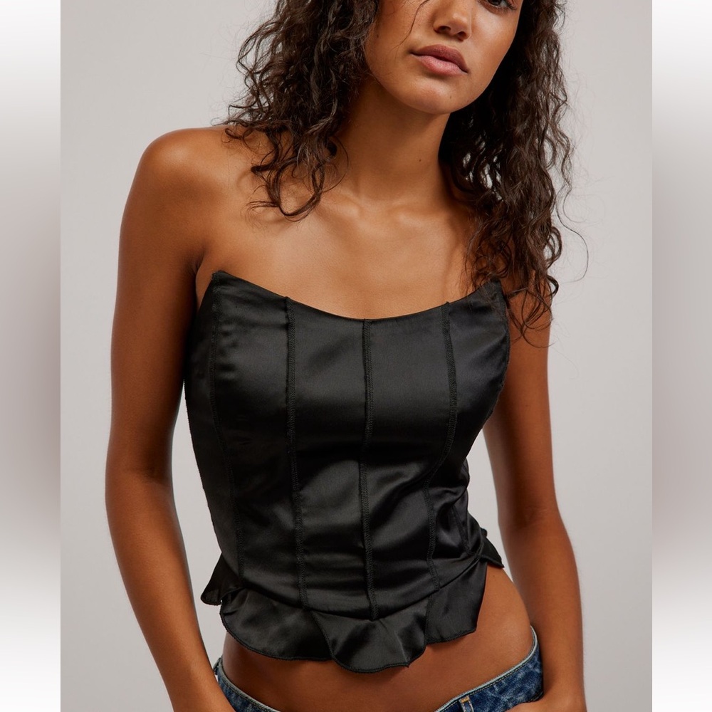 Free People satin wired tube top (worn once-new condition!)